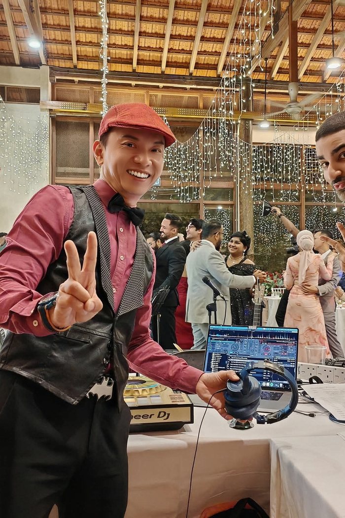DJ Will on Serato decks at a wedding reception