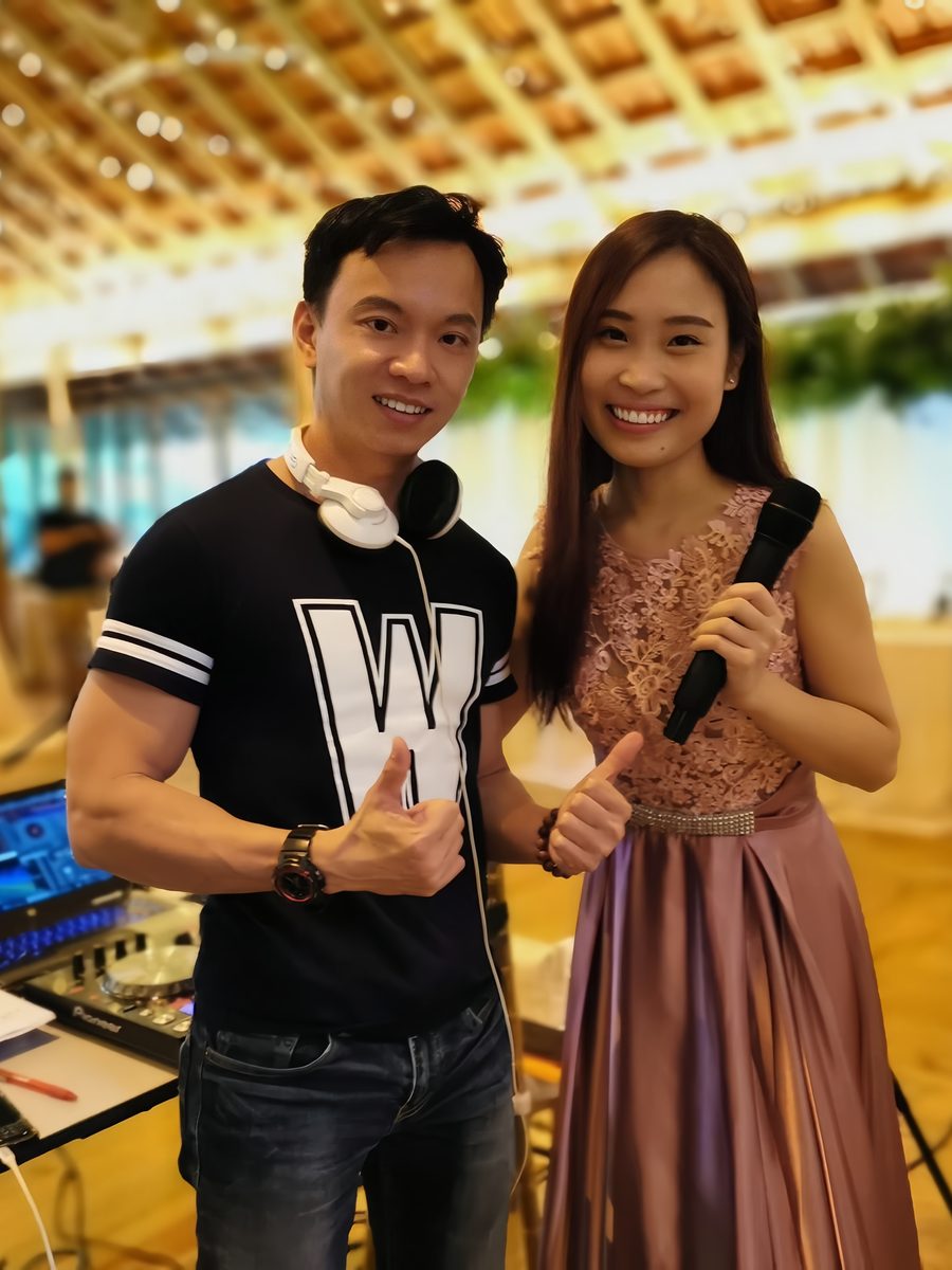 Emcee and DJ hosting at a pavilion venue